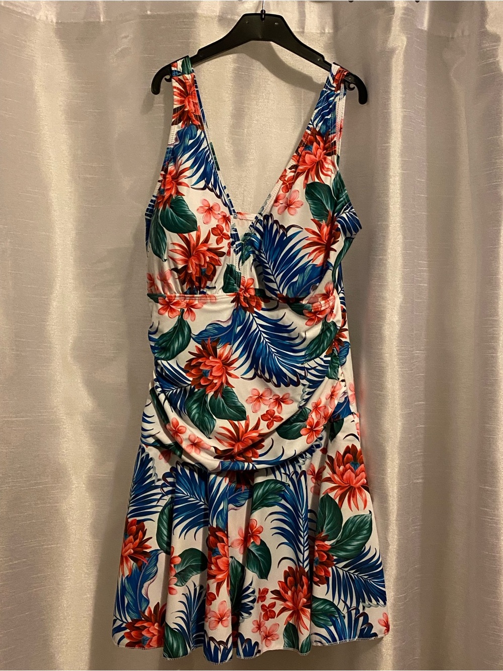 Coskaka Large Floral Print Swim Dress